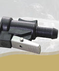Three Eighths Inch Fuel Line Connector For Outboard Motors Quick Connect weatherproof marine hose fitting close-up view.