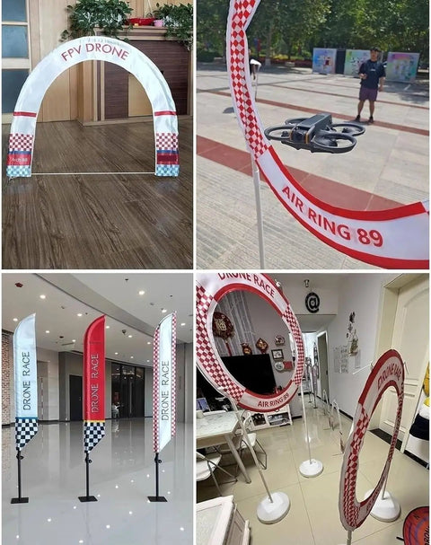 Indoor Drone Obstacle Course Kit For FPV Racing DIY Gates Set Practice Equipment with sturdy lightweight PVC frames
