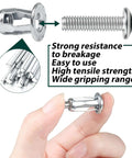 Close-up of 80 Piece Expansion Screw Petal Nut Kit for M4-20 M4-25 M5-25 M6-25 Sizes showing galvanized jack nut detail.