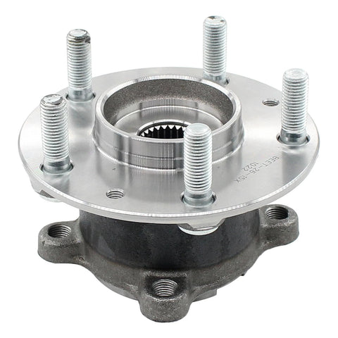 Rear Left And Right Wheel Bearing And Hub Assembly For Mazda 3 2.5L AWD 2019 Through 2025 And CX 30 2.5L AWD 2020 Through 2025 Premium Replacement With Sealed Bearings For Smooth Quiet Reliable Drivetrain Performance, front view