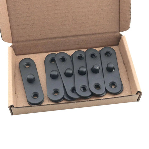 Heavy Duty Rock Solid Black Stainless Steel Pivot Hinges With Screws And Metal Brackets For Doors Windows And Cabinets Provides Smooth 360 Degree Swivel Motion in a box.