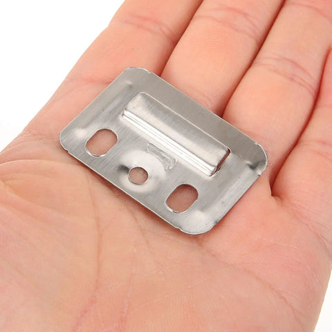 100 Piece Stainless Steel Wall Panel Clamps Buckles Fixing Kit For Furniture Hardware in hand