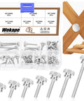 All In One M3 Knurled Thumb Screw Variety Kit 42 Piece Nickel Plated Iron Thumb Screws In 6 8 10 12 16 20 30mm Flat Head
