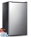 Compact Upright Freezer 3 Cu Ft Mini Standalone Cooler With Three Pull Down Drawers And Adjustable Thermostat Hella Fast Cooling For Dorms Offices And Garages No Sweat Silver Storage next to ice and dessert.