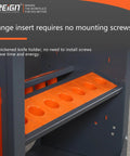 Smooth Rolling Heavy Duty Tool Cart, multi function organizer with orange insert holder, no screws required for tools.