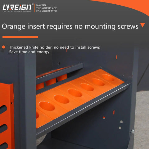 Smooth Rolling Heavy Duty Tool Cart, multi function organizer with orange insert holder, no screws required for tools.