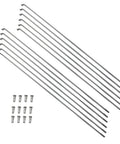 Sturdy Dope Stainless Steel Mountain And Road Bike Spokes 260Mm 10.2In 14G With 14Mm Spoke Caps 12 Pieces