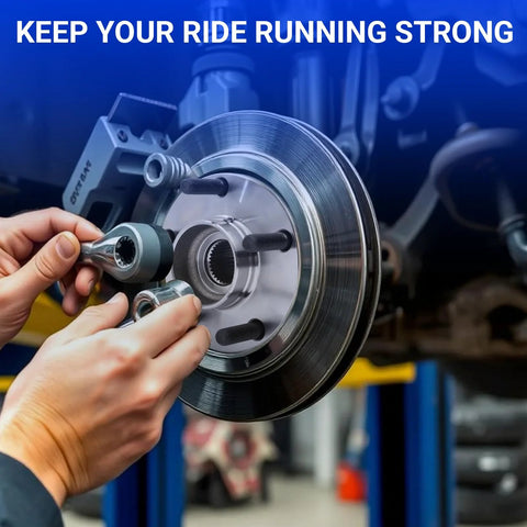 Installation of 2 Pack Front Wheel Bearing And Hub Assembly Double Row Chrome Steel Fits 32 Spline Hubs For Popular Sedans And SUVs ISO IATF Certified Beefed Up Chrome Steel Build With Dual Seal Protection For Long Lasting Durability