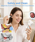 All In One Ear Scope Otoscope With Built In Light 1.45 Inch IPS Display 3.9mm Ear Camera No Phone Needed Standalone HD CMOS Sensor For Quick Home Ear Checks, woman using otoscope