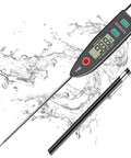Digital Water Thermometer For Water And Liquids Candles And Cooking, Instant Read Food Thermometer Waterproof IPX7 T101 with long probe, splash background