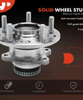2 Pack Rear Wheel Bearing And Hub Assembly With ABS Ring For Hyundai And Kia Fits Sonata Azera Tucson Optima Rondo Cadenza Sportage 2011 To 2017 FWD Only Not For AWD 5 Lug showing anti-corrosion coating and rust protection features
