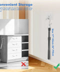 Beefy Attic Pull Down System Kit With Adjustable 17 To 36 Inch Range shown mounted on wall with Y hook and two handles for storage
