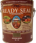 Goof Proof Semi-Transparent Mission Brown Oil-Based Wood Stain And Sealer 1 Gal For Exterior Wood Protection can