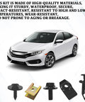 Badass 100 Piece Car Body Screw And Bolt Kit Featuring Universal U Screws Fasteners For Bumper Repair And Vehicle Trim Hella Durable Abs Plastic Hardware Set Upgrade Your Ride Today, including black screws and yellow clips.