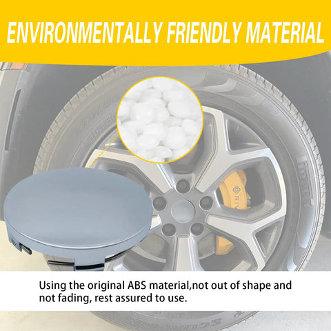 4 Pack Car Wheel Center Hub Caps For Rims ABS Rust Proof Snap On Dustproof Silver on vehicle wheel