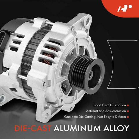 Alternator Replacement For Chevy Aveo 2004-2008, Aveo5 2006-2008, Pontiac Wave 2005-2008, Suzuki Swift 2004-2008 1.6L L4 85Amp 12V