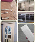 Level Up Your Pad With Heavy Duty Double Barn Door Sliding Kit Featuring Smooth Gliding Pulleys For Interior Wooden Doors, parts and installation view.