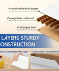 4x4x4 Inch Small Shipping Boxes 100 Pack White Corrugated Cardboard Boxes With Eco Friendly 3 Layer Construction detail view