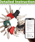 24 Key Heavy Equipment Master Set Universal Ignition Key Kit That Works With Most Heavy Machinery Rigs shown with phone instructions