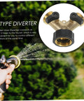 Two Pack Brass Hose Y Splitter With Quick Connect Garden Hose Connector And Water Adapter For Dual Outlets Perfect For Backyard Irrigation Sprinkler Systems And Drip Setup