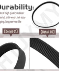 Replacement Table Saw Drive Belt 6.8 Inch By 0.6 Inch Compatible With PCB270TS Saws Heavy Duty Rubber Construction