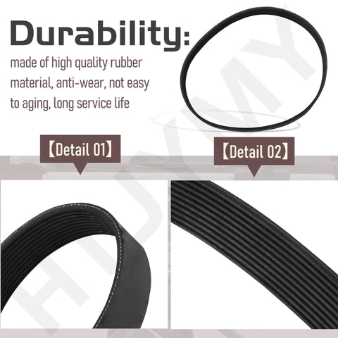 Replacement Table Saw Drive Belt 6.8 Inch By 0.6 Inch Compatible With PCB270TS Saws Heavy Duty Rubber Construction