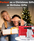 Couple with gift next to Cordless Rivet Gun For Milwaukee 18V Battery Tool Only With Brushless Performance Pop Rivet Tool case