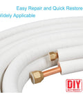 25 Ft Insulated Copper Line Set for Mini Split Systems with One Half Inch and One Quarter Inch Lines Seamless ASTM B280 Tubing Leak Proof Heavy Duty Air Conditioner Refrigeration Coil.