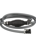 Portable Boat Fuel Tank Line Kit With Ethanol Resistant Hoses And Primer Bulb, coiled 6ft hose with primer bulb visible