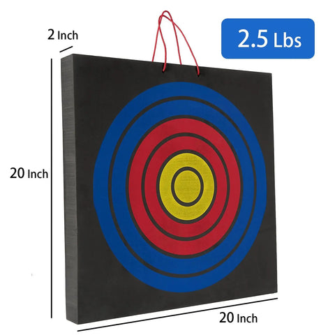 Archery Target For Backyard Range And Outdoor Shooting Practice, Durable EVA Foam Target With Permanent Pattern, Water Resistant
