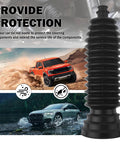 Two Pack Thick Silicone Tie Rod Boot Kit For Rack And Pinion Large Caliber Cuttable Inner Boots With Ties And Clamps