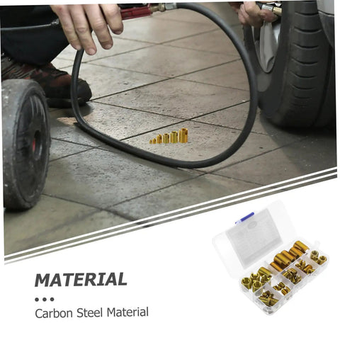 50 Piece Carbon Steel Thread Repair Kit With Self Tapping Thread Inserts For Quick Pro Grade Repairs And Easy Installation For Professionals And DIY Enthusiasts. carbon steel inserts in storage case