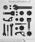 3D printed black plastic tools set from Centauri Carbon CoreXY 3D Printer With Auto Calibration 320C Nozzle Built In Camera