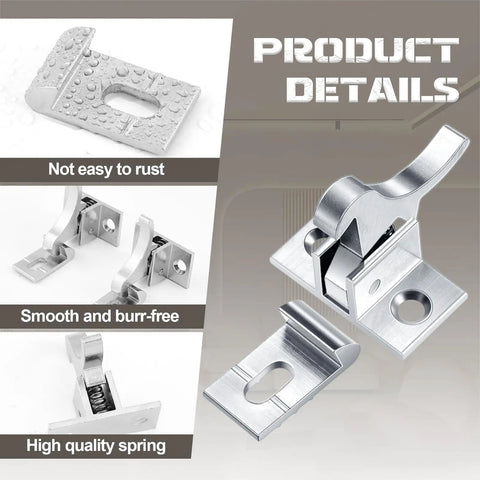 8 Piece Brass Heavy Duty Cabinet Door Latch Kit With Mounting Screws For Bedroom Bathroom Closet Window Catch Elbow Latch Hardware Durable Corrosion Resistant Interior Door Accessories For Home DIY Projects product details with anti-rust finish.