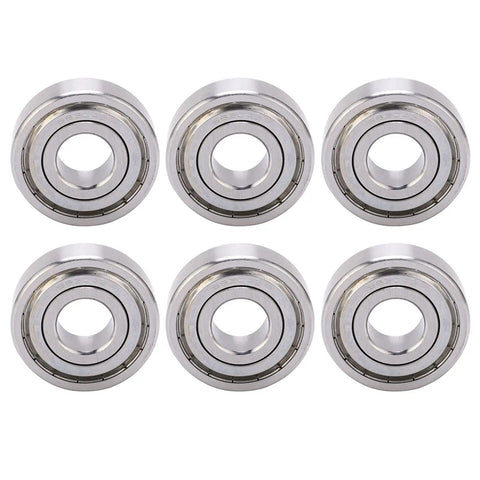 Premium Ycauty S6304z Stainless Steel Mini Bearings 10 Pack for Hot Rods and Heavy Machinery, six mini bearings displayed.