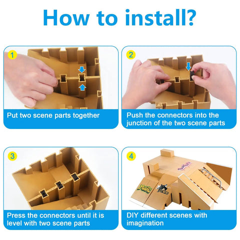 All In One Finger Skate Park Kit With 3 Mini Finger Skateboards And 8 Ramp Decks DIY Skate Park Build Includes Screws And Connectors assembly instructions
