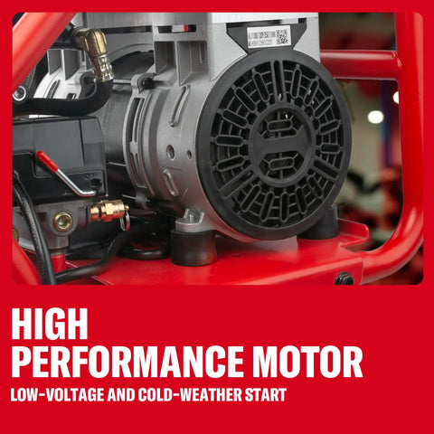 Craftsman Oil Free Portable Air Compressor 26 Gallon Tank 150 PSI Max Industrial Grade Tool Powerful 5.0 CFM@90PSI High Performance Induction Motor Great For Home Shop Projects Heavy Duty Red
