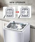 Kickass Countertop Glass Froster Ultra Fast Chiller Hella Quick One Touch Cooling showing old and new model upgrades side by side.