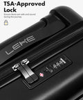 TSA lock on black hard shell of 16 Inch Underseat Carry On Luggage Airline Approved Hard Shell Suitcase With TSA Lock And 360 Degree Spinner Wheels Lightweight Personal Item Travel Companion Black.