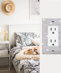 Shiny Silver Rhinestones Wall Plate Cover One Piece With Crystals For Single Toggle Switches And Outlet Covers Blingy Decorative Light