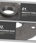 Close-up of Two Pack Vintage Malleable Iron Floor Flange Set showing smooth threaded design and thickened base.