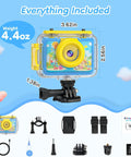 Pool Toy And Underwater Camera For Kids 99ft Waterproof Action Camera With 1080P Video And 20MP Photos Flip Lens Includes 32GB Card