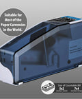Slick Handheld Money Counter With Ultraviolet And Magnetic Detection For Fast Paced Cash Crunching And Zero Hassle Bill Sorting On The Go Heavy Duty Financial Reader Tool showcasing the counting window.