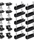 Aluminum Solar Panel Mounting Brackets Kit With 4.72 Inch Rails And Clamps, Rock Solid 10 Pack, fits 1.18 to 1.38 inch panels