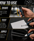 Step-by-step how to use Gloss Black Rim Touch Up Paint And Wheel Scratch Repair Kit for Curb Rash.