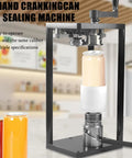 Manual Tin Can Seamer For 55mm Jars And Cup Sealer Holder No Power Needed Sealing Height 30 To 170mm machine in use.