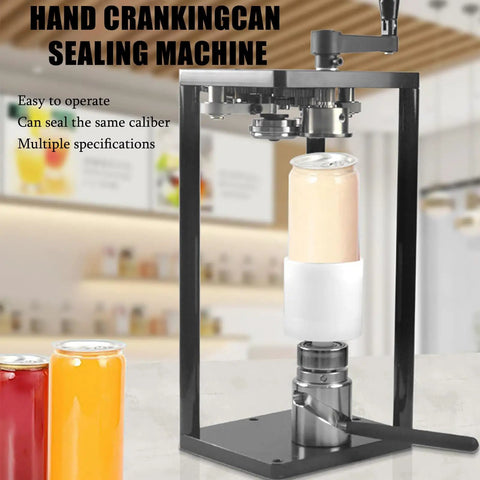 Manual Tin Can Seamer For 55mm Jars And Cup Sealer Holder No Power Needed Sealing Height 30 To 170mm machine in use.