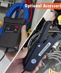 Optional accessories for Gearhead Friendly Engine Analyzer And Automotive Multimeter For DIY Mechanics with voltage clamps shown
