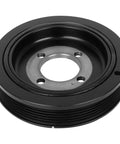 Harmonic Balancer Replacement For Chevy Optra Daewoo Leganza Nubira Suzuki Forenza Reno Crankshaft Belt Drive Pulley in black, top view.