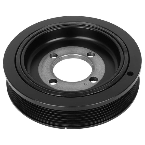 Harmonic Balancer Replacement For Chevy Optra Daewoo Leganza Nubira Suzuki Forenza Reno Crankshaft Belt Drive Pulley in black, top view.